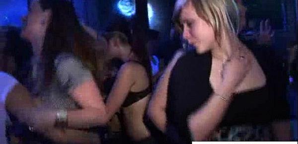  Hardcore girls dancing at night club